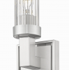 Kinkiet niklowana tubka z ryflowanego szkła minimalistyczny klasyczny dekoracyjny QUINCY W01859NS Cosmo Light